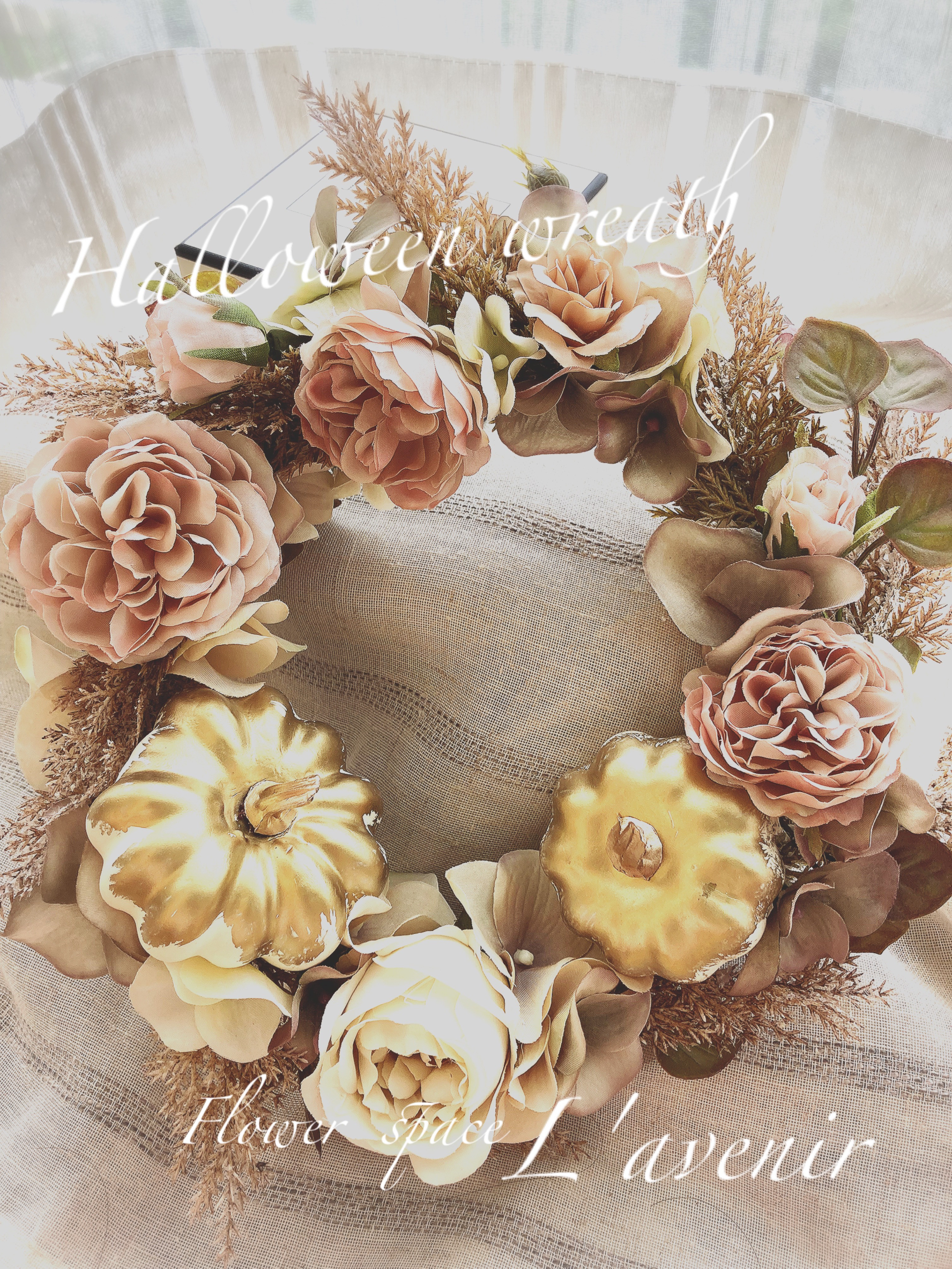 再販【手作りキット】Halloweenリース2022（アーティフィシャルフラワー）