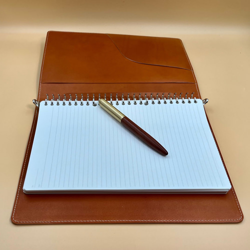 真鍮と本革のルーズリーフバインダー B5サイズ】ルーズリーフ