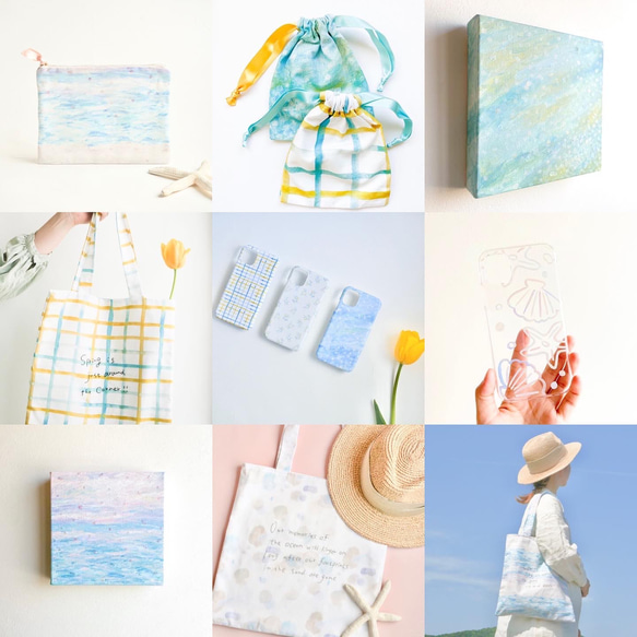 柔和色調的毛巾手帕“晨曦寧靜” 第9張的照片