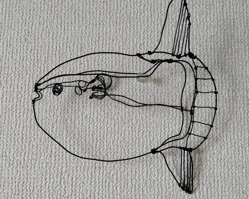 マンボウ　絵画　ドローイング マンボウの3Dワイヤーアート その他素材 JUN 通販 14531209｜Creema