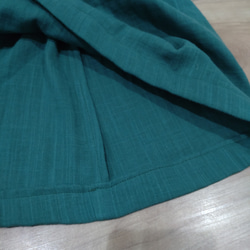 ダブルガーゼ　ギャザースカート　グリーン 3枚目の画像