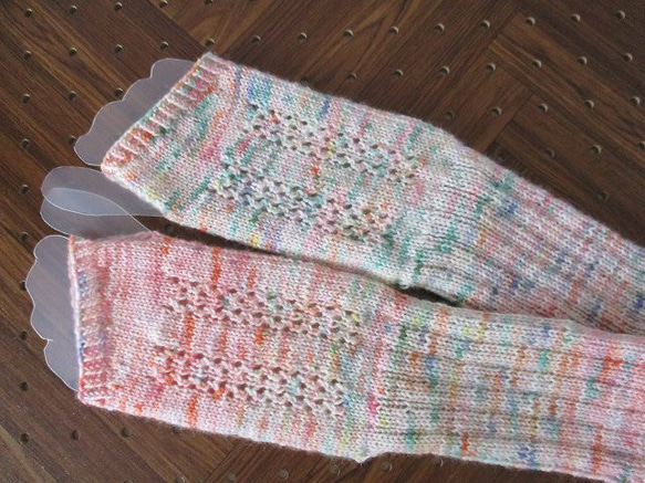 手編みヨガ＋tongソックス（かかと無）My Hand -Dyed Socksyarns #1 6枚目の画像