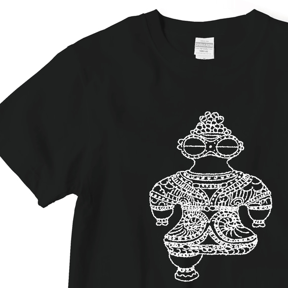 LACICO 土偶 Tシャツ (ホワイト / ブラック / S～XL) 送料無料 ラッピング無料 バレンタイン 縄文土器 2枚目の画像