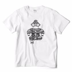 LACICO 土偶 Tシャツ (ホワイト / ブラック / S～XL) 送料無料 ラッピング無料 バレンタイン 縄文土器 3枚目の画像