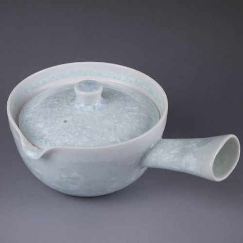 ◇商品番号 8622 花結晶急須 白 陶あん ポット・急須 松韻堂 通販 