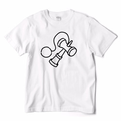 LACICO けん玉 Tシャツ (ホワイト / ブラック / S～XL) 送料無料 ラッピング無料 バレンタイン 剣玉 3枚目の画像