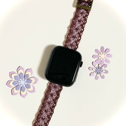 12.好きな色でApplewatch·Fitbit·腕時計·スマートウォッチ着替えバンド マクラメ 防水速乾快適✨ピンク 7枚目の画像