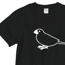 LACICO 文鳥 Tシャツ (ホワイト / ブラック / S～XL) 送料無料 ラッピング無料 バレンタイン インコ 4枚目の画像