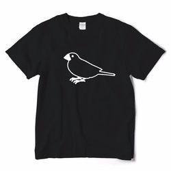 LACICO 文鳥 Tシャツ (ホワイト / ブラック / S～XL) 送料無料 ラッピング無料 バレンタイン インコ 3枚目の画像