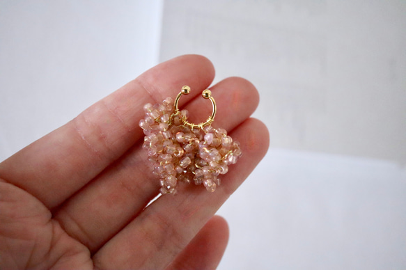 merletto pink French vintage earcuff 5枚目の画像