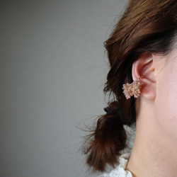 merletto pink French vintage earcuff 1枚目の画像