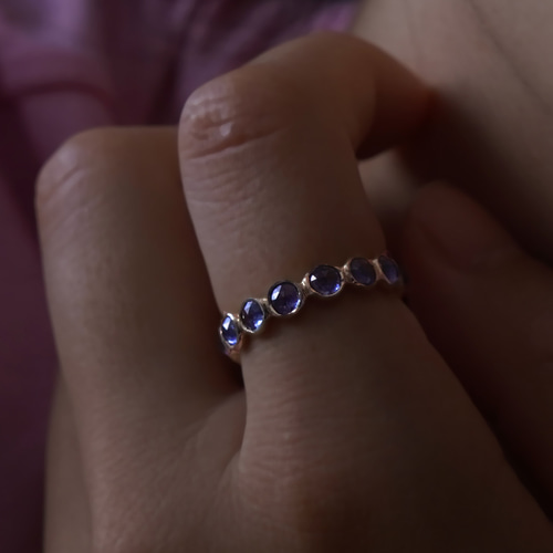 10K】【9月誕生石】サファイア2.50ct エターナルリング 指輪