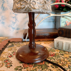 しっとり落ち着いた雰囲気のランプ/ くびれスタンド 素焼きシェイド ⑨ アトリエ テーブルランプ/ 5枚目の画像