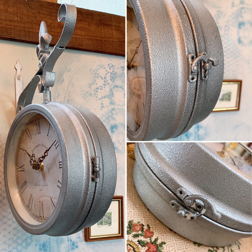 アンティークな部屋/ 両面式 壁掛け時計（回転型） ウォール