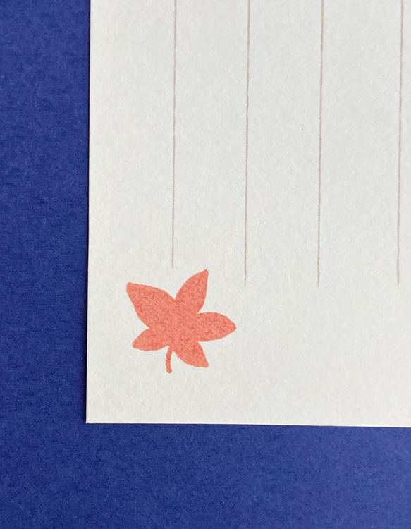 和の花ごよみ【長月】落ち葉の一筆箋 5枚目の画像