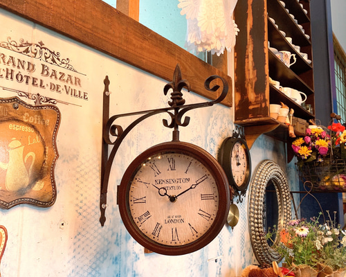 壁掛け 時計 ウォールクロック ブラウン ヴィンテージ アンティーク f0a0c3d9e6d537bccd7baac7b9ce7b