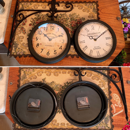 海外時計純銅31日巻き　報時機能付きの座時計　クラシックなインテリア　インテリア アンティークな部屋/ 両面式 壁掛け時計（回転型） ウォール