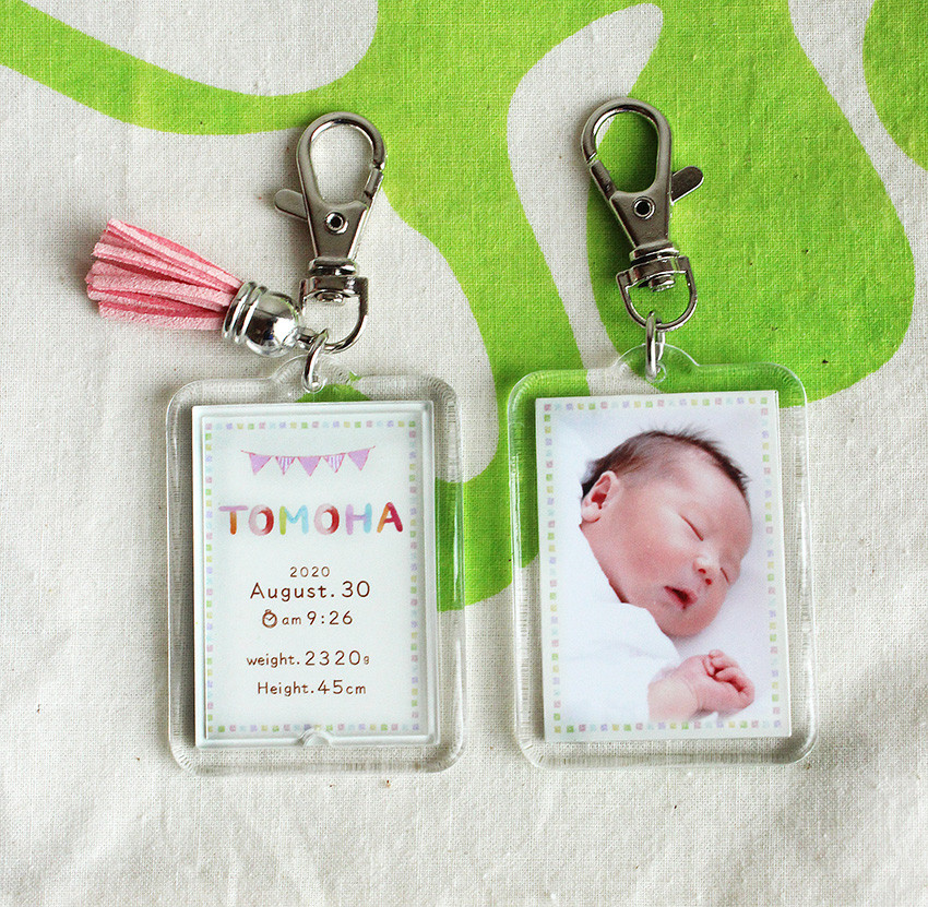 ＊Creema限定2208＊名入れブランケット＊写真入りキーホルダー＊出産祝い＊ギフトセット＊