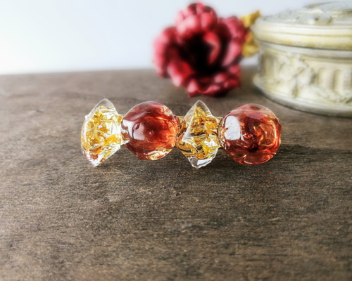 優優様 11.11 カワセミ レジンヘアゴム 金木犀 優優様 11.11 カワセミ