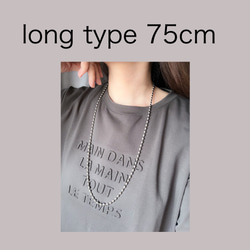 【ifumé】金属アレルギー対応｜サージカルステンレス製 ライスボールチェーンネックレス 太めタイプ 6×4mm 13枚目の画像