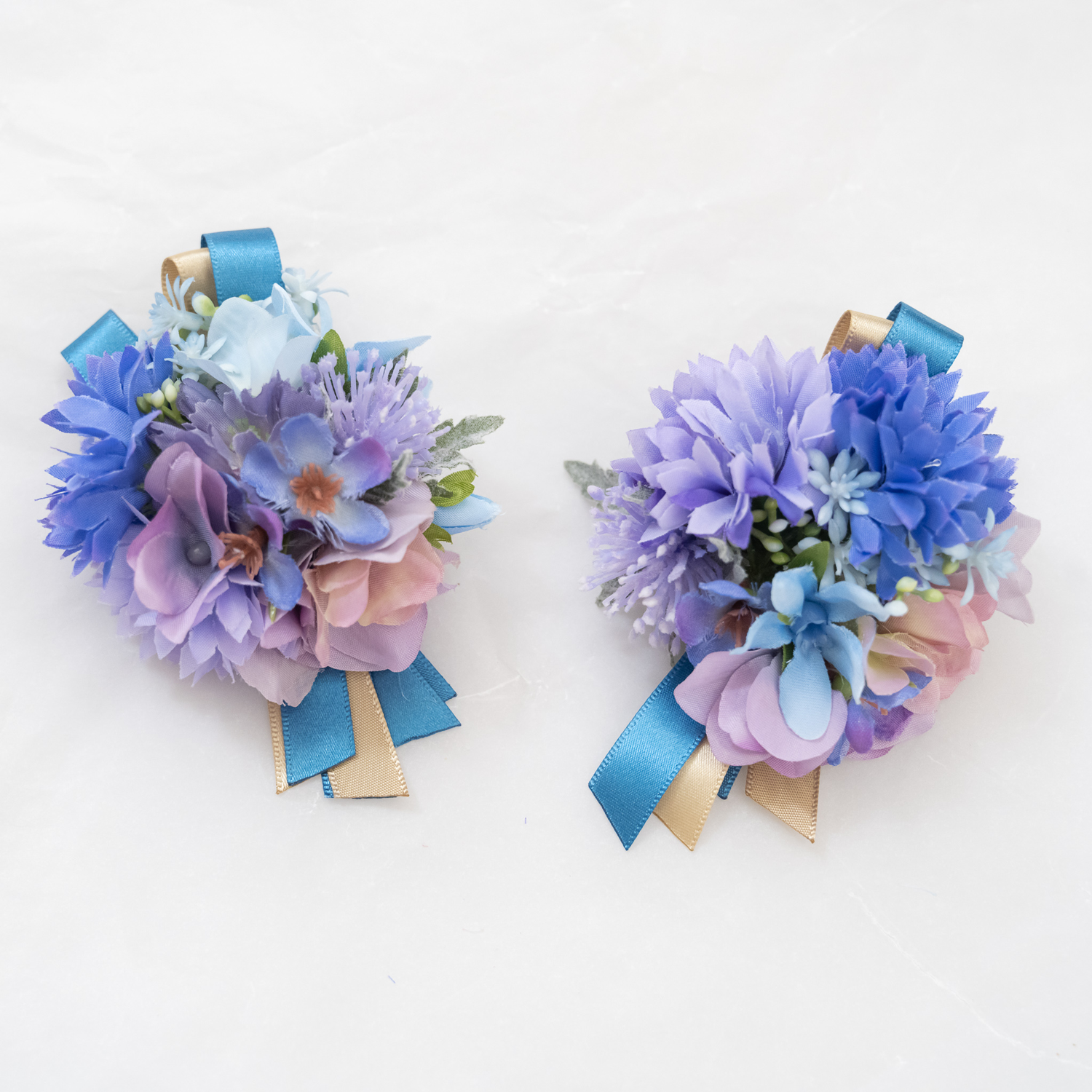 【 “ゆめかわ” 親子コーデ 】入学式・入園式のママコサージュ＆お子様ヘアクリップセットD　卒園式・卒業式・発表会にも＊