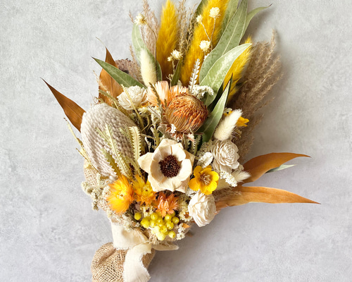 専用＊バンクシア アンティーク　ドライフラワーリース 専用＊バンクシア アンティーク ドライフラワーリース - メルカリ