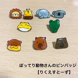 【２つで600円】ぽってり動物さんのピンバッジ〜リクエストーず〜 1枚目の画像