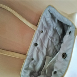 マスタードイエロー色のA4対応シンプルトートバッグ「Creema限定」 6枚目の画像