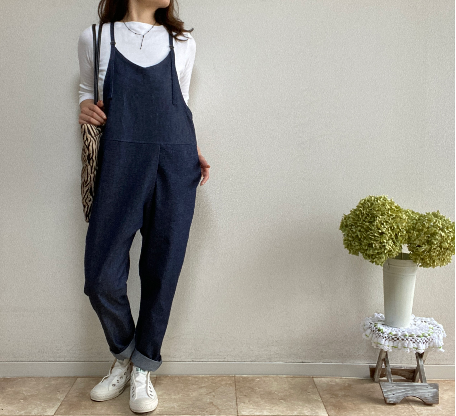 児島デニム ゆるシュッとサロペット（インディゴ）再販8＊受注製作＊