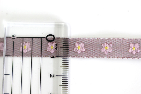 德國KAFKA卡夫卡公司321【50cm單位】寬度約10mm【薄款】-雛菊小花朵圖案小花提花絲帶 第11張的照片