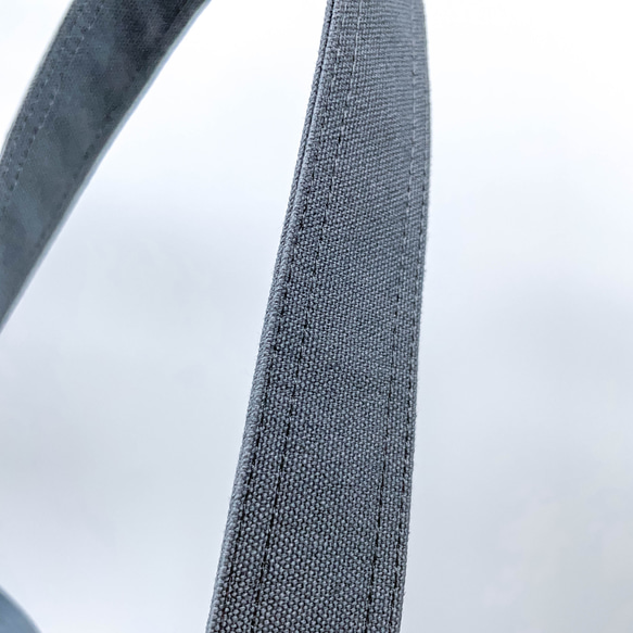 【Q彈立體 富士山】帆布 肩背包/A4拉鍊包/深灰色 第6張的照片