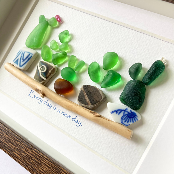 観葉植物・シーグラスアート・置物/壁かけ・インテリア小物 4枚目の画像
