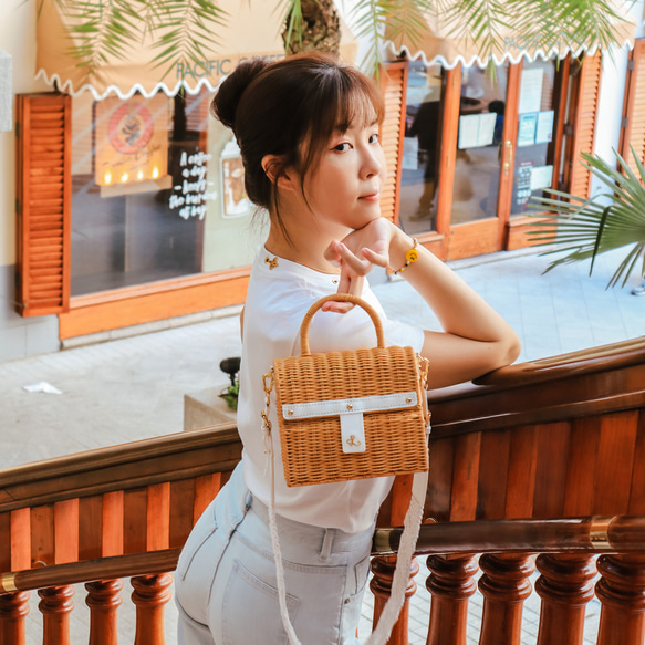 RATTAN - BOHEMIAN Wicker Bag 波西米亞風格 - 盒子形籐袋 第1張的照片