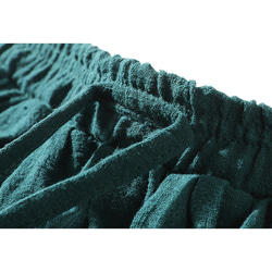 綿麻スカート　シンプルスカート　ウエストゴム　ポケット付き　グリーン　＃L070GR 6枚目の画像