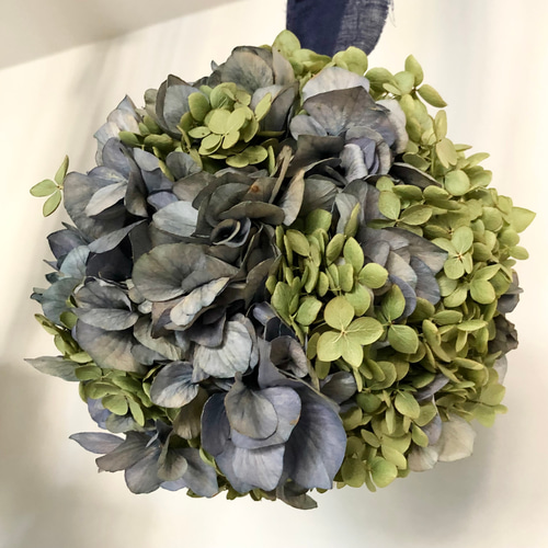 アナベル紫陽花ボール リース