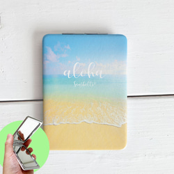 折りたたみコンパクトミラー リゾートビーチ 拡大鏡 手鏡 持ち運び