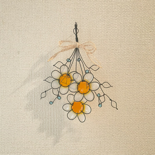 ワイヤーアート ワイヤークラフト 鹿 flower カモミールシカ（ワイヤー  