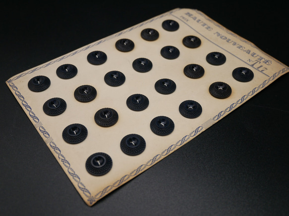 フランスプラスチックデザインボタンS（ダークグレイブルー /T17） 3個セット 9枚目の画像