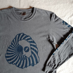 「Jerry」　藍染め　ロングスリーブTシャツ 4枚目の画像