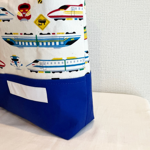 ⋈*【New】電車好きさんに 新幹線柄 レッスンバック＆上履き入2