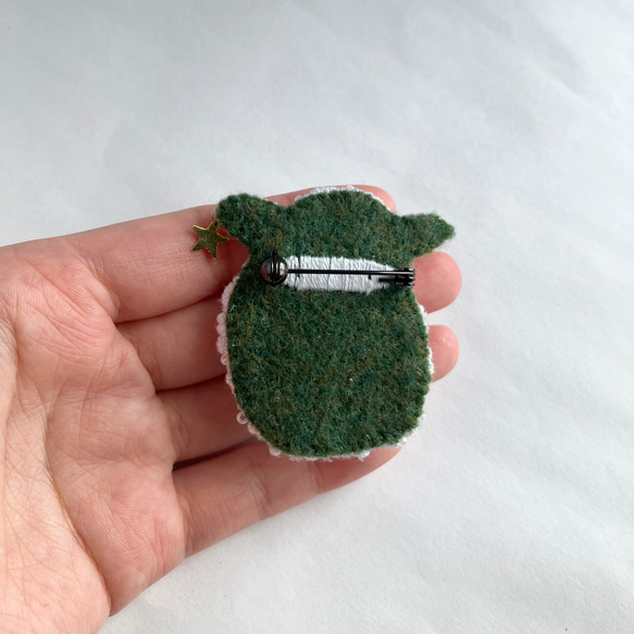 "もこもこ羊の刺繍ブローチ" 6枚目の画像