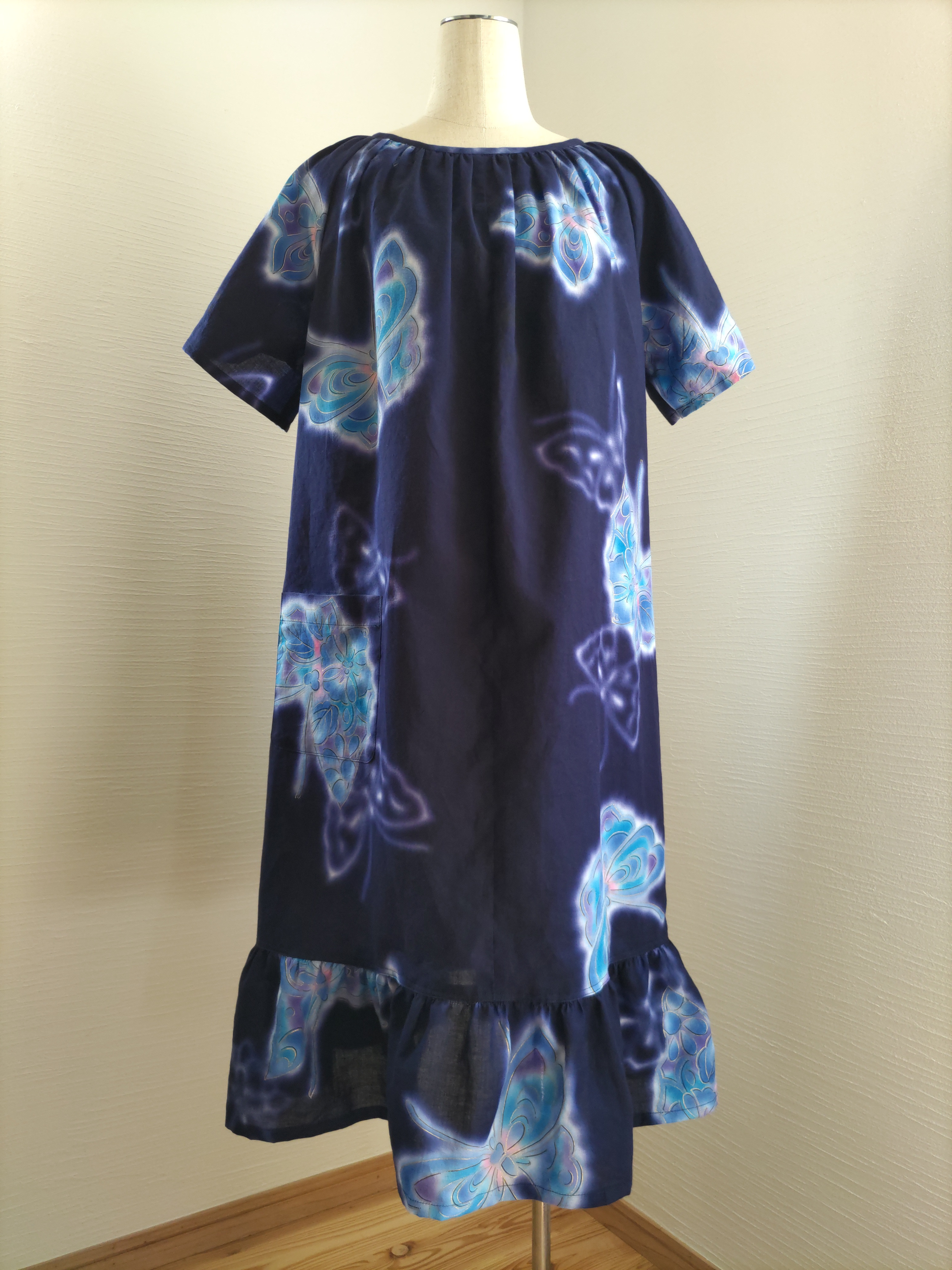 ゆかたで涼しく☆浴衣生地 ブランド 山本寛斎浴衣反物で 蝶柄