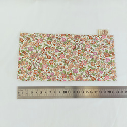 餐巾袋（對折） 小花朵圖案 棕色 可像手帕一樣攜帶 第4張的照片