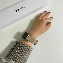 Apple Watch スエードベルト ベージュ 全サイズ対応 6枚目の画像