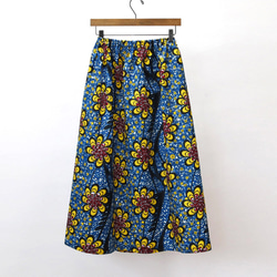 ★ 送料無料 ★ アフリカ布のロングスカート（アフリカンプリント）ロング・マキシ 6枚目の画像