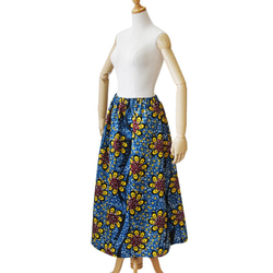 ★ 送料無料 ★ アフリカ布のロングスカート（アフリカンプリント）ロング・マキシ 9枚目の画像