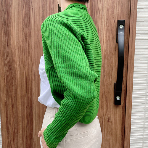 【着用感の少ない美品】45Rかわいいコットンニットポロ★センスの良いグリーン 緑 着用感の少ない美品】45Rかわいいコットンニットポロ☆センスの