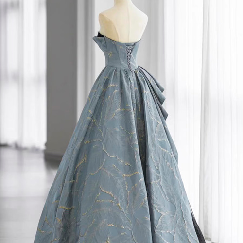 カラードレス ウェディングドレス 音楽会 司会者 編み上げドレス  