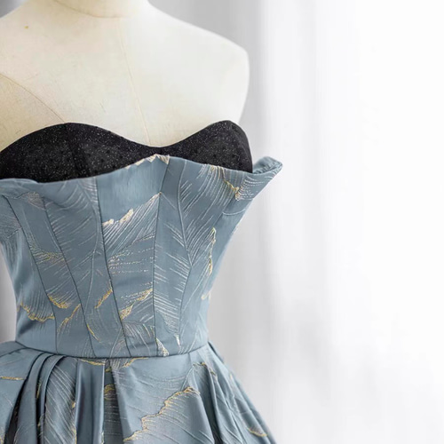 カラードレス ウェディングドレス 音楽会 司会者 編み上げドレス  