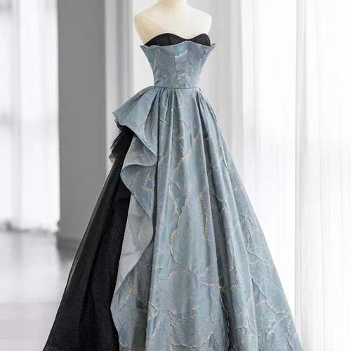 カラードレス ウェディングドレス 音楽会 司会者 編み上げドレス  